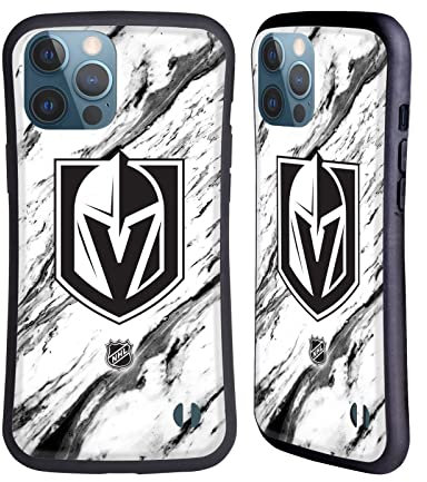 Head Case Designs Offizielle NHL Marmor Vegas Golden Knights Hybride Handyhülle Hülle Huelle kompatibel mit Apple iPhone 13 Pro Max