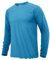 KEFITEVD Long Sleeve Swimming T Shirts for Men Lightweight Quick Dry Hiking Tops for Running,Blue Green,3XL