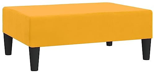 vidaXL Fußhocker, Sitzhocker Sitzbank mit gepolstertem Sitz, Polsterhocker Hocker für Wohnzimmer, Fußbank Fußablage, Modern, Gelb Samt