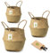 SEED Cesta mimbre + Semillas de Regalo - cestas mimbre - cestos de mimbre - cesto mimbre - cestas de mimbre - cesta de mimbre - cubremaceta (Pack 3 S+M+L)
