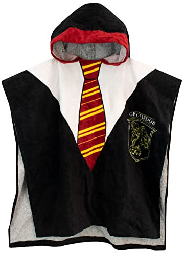Harry Potter Jungen Handtuch Poncho Schwarz One Size