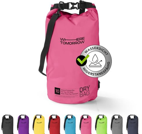 #DoYourOutdoor Where Tomorrow Dry Bag Tasche 20L pink | Wasserdichter Rucksack | Wasserfester Beutel & Packsack | Drybag ideal für Boot, Kajak, Angeln und Camping