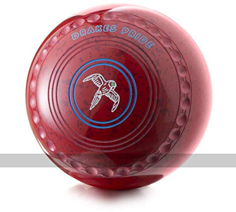 Drakes Pride Professional bowls - Red/Maroon, Gripped, Size 3, Heavy