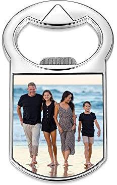 ACBungji Flaschenöffner mit Foto Gravur Magnet Bieröffner Metall Kapselheber Kühlschrank Kitchen Deko Personalisierte Geschenke für Barkeeper Heimgebrauch Camping Parteien