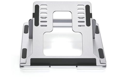 Vortex D24-3 - Soporte ajustable para laptop, soporte multiángulo, portátil, plegable, elevador de laptop para MacBook Air/Pro y más portátiles de 10 a 17.3 pulgadas, color gris