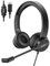 EKSA H12E USB Business Headset mit Mikrofon, Rauschunterdrückung, Stereo Klang, 2,1 m Kabel, Schwarz