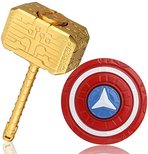 Metall Hammer Fidget Pack Fidget Spinner Schild Fidget Würfel Schlüsselanhänger Party Gunst für Kind Erwachsene, Fidget Spielzeug Edelstahl Lager, Geburtstagsgeschenk Spielzeug für Jungen
