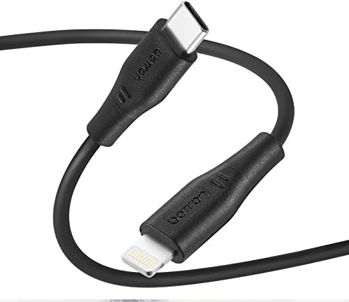 Betron USB C to Lightning Cable Compatible with iPhone, 2 Metre, Black