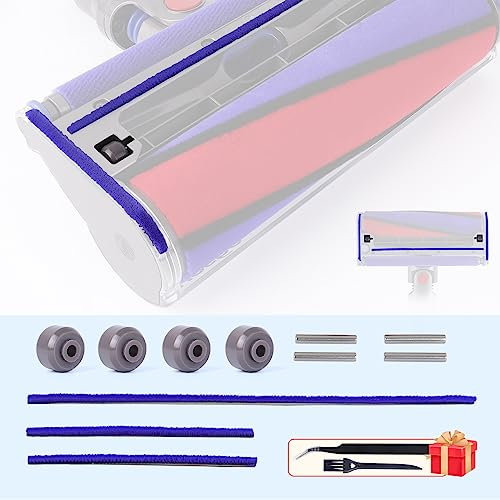 WYWY.Wide Sohle Rad + Achsen + Filzstreifen Set Ersatz für Dyson V6 V7 V8 V10 V11 Soft Roller Cleaner Kopf Mini Vorderrad