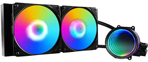 240mm AIO CPU Cooler with Addressable RGB PWM CPU Fan and Radiator Liquid Cooling for Intel & AMD, Infinite Mirror Pump, Easy Installation Compatibility with LGA 1700/1200/115X AMD AM5/AM4