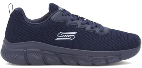 Skechers Herren Bobs B Flex-Chill Edge Sneaker, Marineblau, 39.5 EU