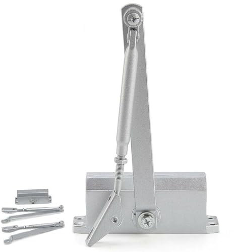 Trintion Door Closer Automatic Overhead Fire Door Closer Hydraulic Door Closer Easy to Install Suitable for 25-45KG Commercial or Household Use
