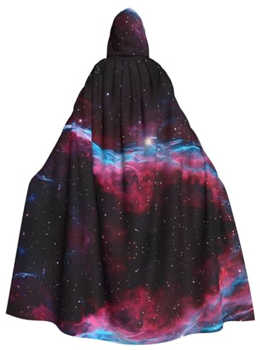 Umhang mit Kapuze, Motiv: Seefisch, für Halloween, Weihnachten, Kostüme, 147,3 cm, Schwarz