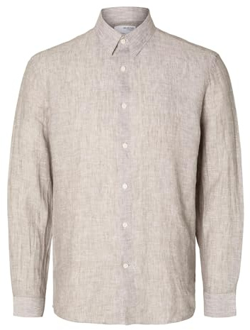 SELECTED HOMME Male Hemd 100% Leinen | Shirt