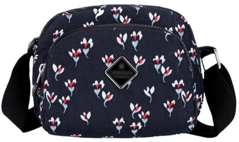 FAVORTALK Umhängetasche Damen Schwarz Handtasche Kleine Schultertasche für Frauen Crossbody Bags mit Verstellbarem Riemen,B02517
