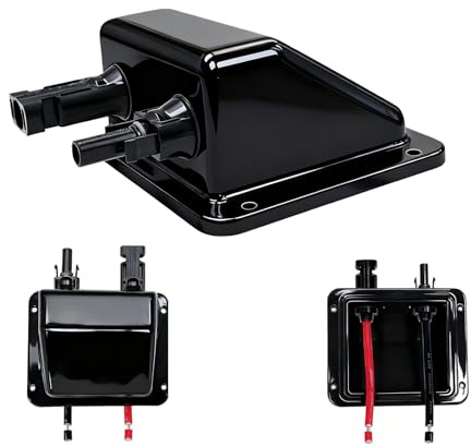 Witproton Dachdurchführung Solar Kabeldurchführung, Anschlussdose mit 6mm² 10cm Dual Kabel, IP68 Wasserdicht Doppel Kabeldurchführung für Solarpanel Wohnmobil/Camper/Boot