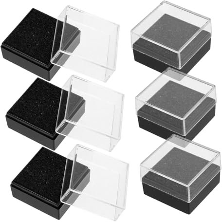GRIRIW 6stücke Teiliges Klare Abzeichen-displaybox Mit Deckel Schmuckaufbewahrung Für Broschen Medaillen Und Kleine Schmuckstücke Für Präsentation Und Schutz