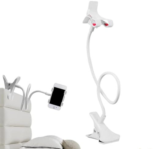 Gooseneck Arm Phone Mount - Bed & Desk Clamp, Adjustable Cell Phone Holder