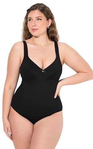 Ulla Popken Damen große Größen Übergrößen Plus Size Body, ohne Bügel schwarz 115D 834050100-115D