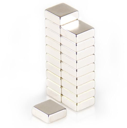 Magna-C® 24 Stück haftstarke Neodym Magnete | 10 x 10 x 4mm | 3,3KG Haftkraft | für Magnettafel, Glasboard, Kühlschrank, Whiteboard