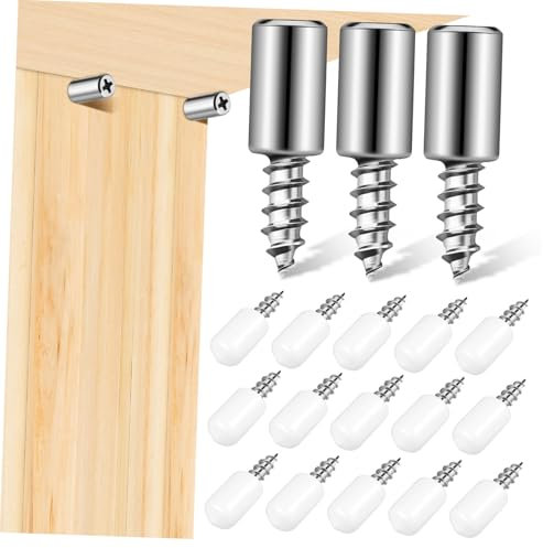 WATIIFUFU 50stücke Selbstbohrende Regalbodenträger Schrauben Regalstützen Schwerlast Möbel Regal Pins Für Schränke Kleiderschränke Und Bücherregale