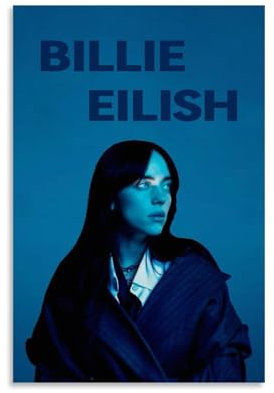 Yuangoes Billie Poster Eilish Music Retro Vintage Cover Music Posters for Room Aesthetic Canvas Wall Art Bedroom Decor08x12inch(20x30cm)