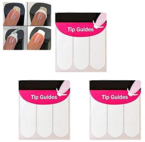 Generic 3 X Pack Of 48 Nail Art French Manicure Tip Guides Stickers J Stylish Attractive Design