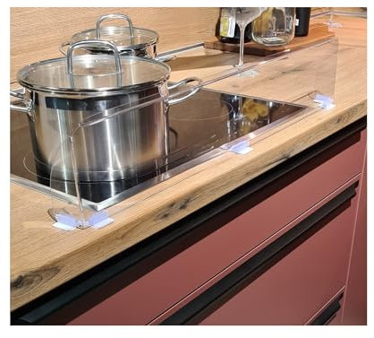 Transparentes Herdschutzgitter 67cm – Bruchsicher & Hitzebeständig bis 120°C