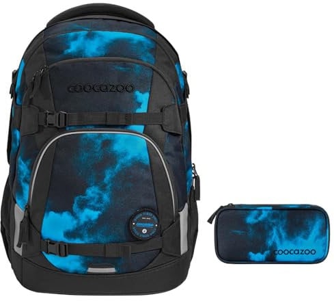 coocazoo MATE Schulrucksack-Set 2tlg inkl. Schlamperbox (Mystic Clouds)