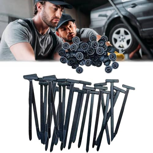 Ryfpdml Nylon Universal Cable Tie Buckle, 50pcs Universal Push Mount Zip Tie Holders Heavy-Duty Self-Locking Wire Bumper Retainer Clips Car Plastic Rivet Fasteners gift (C)
