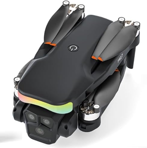 Drohne mit 1080P Kamera für Adults,LED Buntes Licht FPV Drohn,Quadrocopter Kameradrohnen Outdoor für Beginners,RC Drone mit WiFi Übertragung Höhenhaltung,Tippen auf Fliegen 3 Geschwindigkeiten