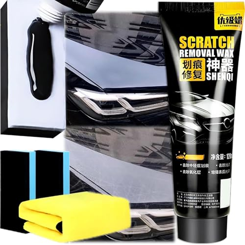 Scratch Remover For Vehicles, Car Scratch Remover For Black, Car Polishing Wax For Vehicles,Cars Scratchs Repair Paste, Clear Coat Scratchs Repair Kit Exclusive For Black Cars With Wipe Sponge
