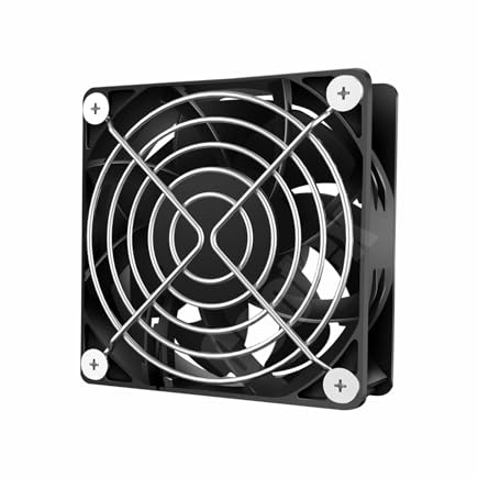 yaoqijie Axial Fan 60mm 80mm 90mm 120mm Ball Brushless Fan Cooler AC 110V 120V 220V 230V 240V Computer Case Fan 6025 8025 9225 12038 lasting(Silver Grill,12038 DUAL BALL 6W_NO RGB)