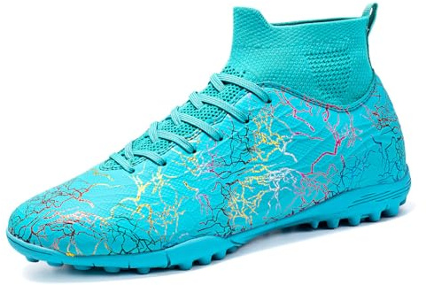 Xinghuanhua High-Top Fußballstiefel Herren Damen | Fußballschuhe mit Socken-Design für Knöchelstütze | FG/AG Spikes für Hartboden & Kunstrasen |Atmungsaktive Leichte Profi-Trainingsschuhe