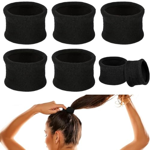 25 Stück Große Haargummis aus Baumwolle Weite Elastische Haarbänder