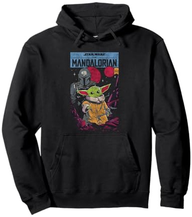 Star Wars The Mandalorian Grogu Comic Pullover Hoodie