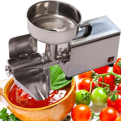 MYUYEE 370 W kommersiell matfräs pressmaskin, sylt och såser pressmaskin, rostfritt stål elektrisk tomatsil, 220 (110)