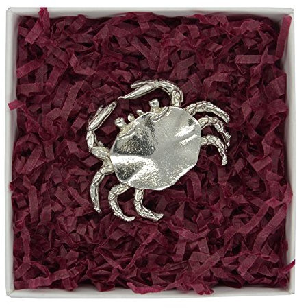 Schöne Tierfigur Krabbe aus Zinn (Pewter) von Hand Gegossen