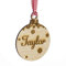 Rustic Charm Personalised Wooden Christmas Tree Decoration. Engraved Name Gift Xmas Bauble, Snowflakes Decor.