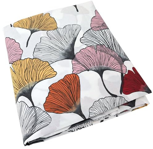 Linnea Housse de Couette 280x240 cm Percale Pur Coton Ginkgo Rose