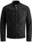 JACK & JONES Giubbino in finta pelle effetto rilievo, trapuntato sulle spalle (XXL, NERO SCAMOSCIATO)