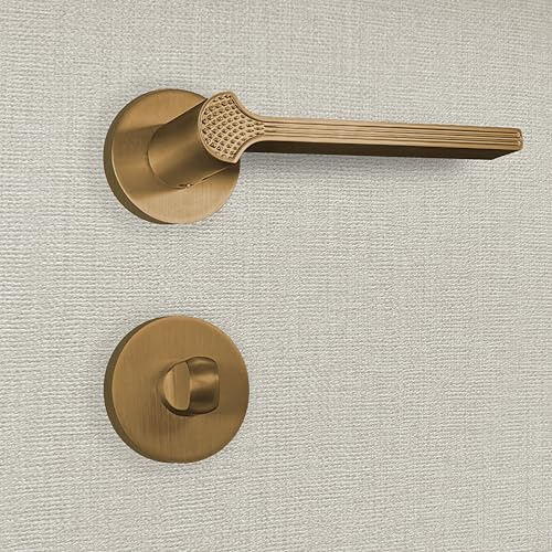 KATCHMEE Poignée de porte design bronze en zamak avec rosace à condamnation Stella