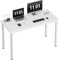 SogesPower Bureau d’Ordinateur, Bureau pour Bureau, Bureau d’Ordinateur Portable PC, Poste de Travail, 120 x 60 x 75 cm, Blanc