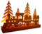 abc HOME | Dekofigur Eisenbahn| LED´s | batteriebetrieben | rostfarben | 8 cm T x 35 cm B x 20 cm H