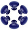 Semetall 6pcs Round Dresser Knobs 1.18 Inch Metal Cabinet Pull Handles for Kitchen Drawer Door Cupboard,Dark Blue