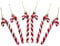 Pack of 6-13CM Glitter Candy Cane –Christmas Tree Hanging Decoration Bauble Xmas Ornament (Red)