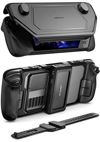 JSAUX PC0104 ModCase Compatibile con Steam Deck/OLED, il coperchio modulare Include Stazione di aggancio 11 in 1, Copertura Anteriore Staccabile, Guscio Protettivo, Metal Holder and Strap - Hub Set