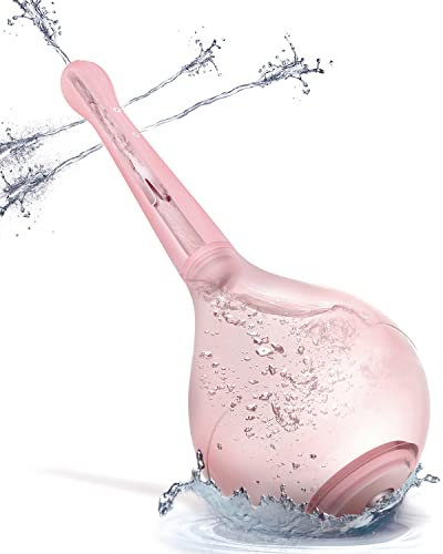 Aorgasms Poire de Lavement Intime Anale,Poire a Lavement avec Clapet Anti-Retour,Douches Anus et Vaginale avec Buse à 5 trous,Lavemen Kit en Silicone Réutilisable Portable