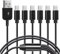 CERRXIAN USB 1-Stecker auf 6 USB-C-Splitter-Y-Kabel, Typ-C-Y-Splitter unterstützt Datenübertragung für USB-Festplatten, Tastatur und Maus – 1,65 Fuß