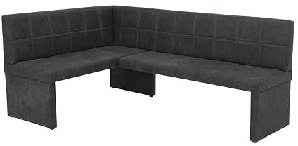 Hela Tische, Eckbank Sitzbank Melanie, Bezug Microfaser Vintageoptik, Langer Schenkel Links,B140x200xH90cm